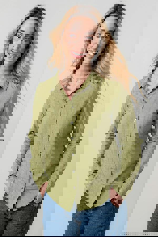 Patsy Organic Cotton Check Shirt Moss | Lily and Me Clothing