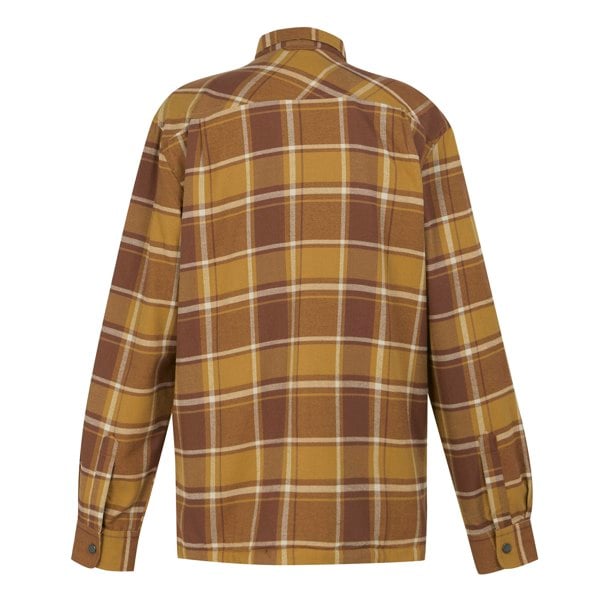 Regatta Mens Thamos Checked Long-Sleeved Shirt - Cumin/Bourbon