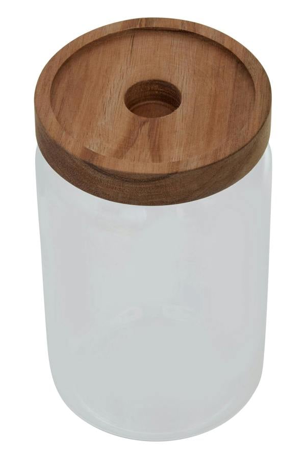Maison by Premier Freska Glass Storage Jar with Acacia Wood Lid 800ml
