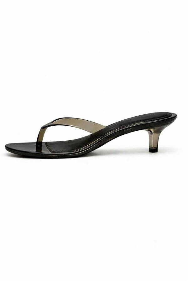 Spot On Ladies Spot On Toepost Heeled Sandals F00502