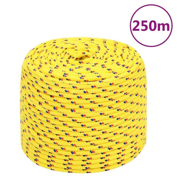 Berkfield Boat Rope Yellow 10 mm 250 m Polypropylene