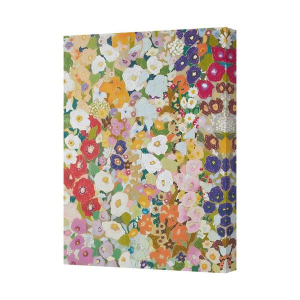 Benjamin Tate Design Colorful Floral Canvas Wall Art Painting Abstract Flower Garden Decor