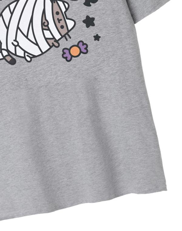 Pusheen Womens Grey Halloween Short Sleeved T-Shirt