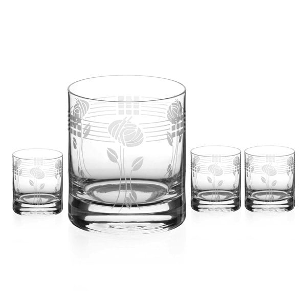 Diamante Mackintosh Inspired Crystal Tumblers - Set of 4