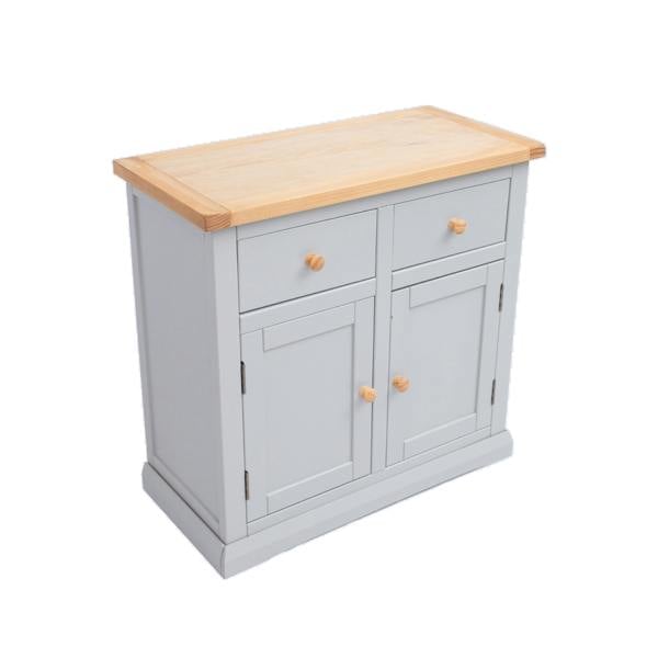 Cabinet Bits Loreo Light Grey 2 Drawer 2 Door Sideboard Wood Knob