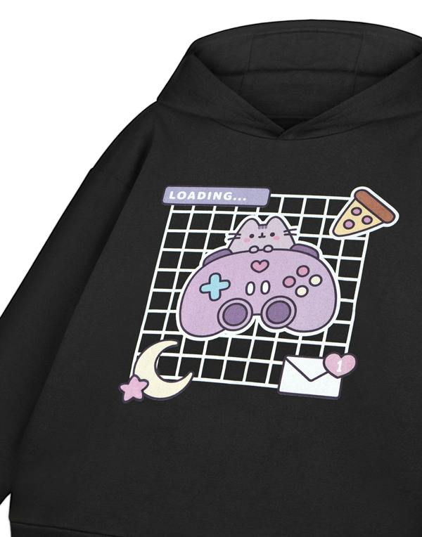 Vanilla Underground Pusheen Girls Black Loading Hoodie