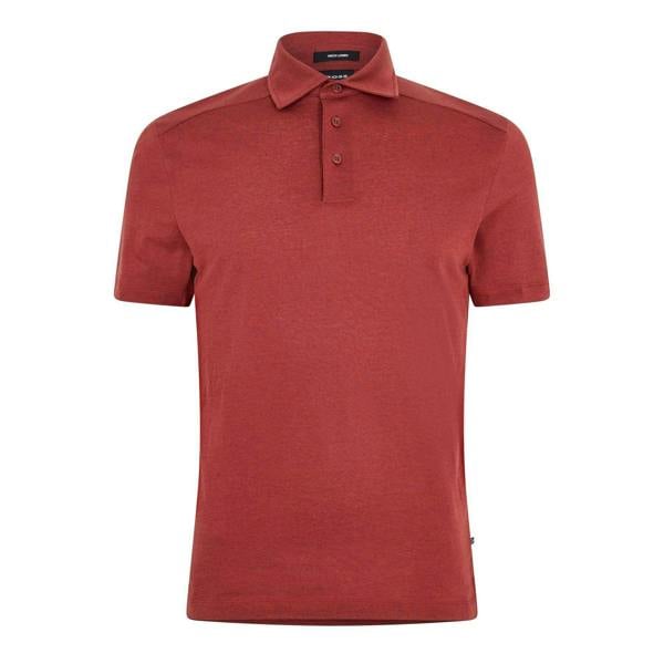Boss Mens Paino Plain Polo Shirt - Brown - 