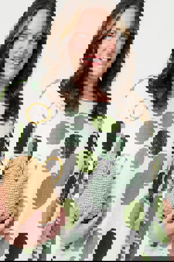 Green | Polka Dot Relaxed Tunic Dress