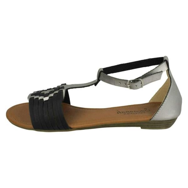 Savannah Ladies Savannah T-Bar Weave Sandals