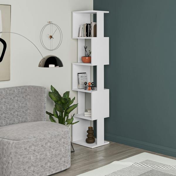 Decortie Piri 5 Tier Tall Freestanding Bookcase (H) 161cm