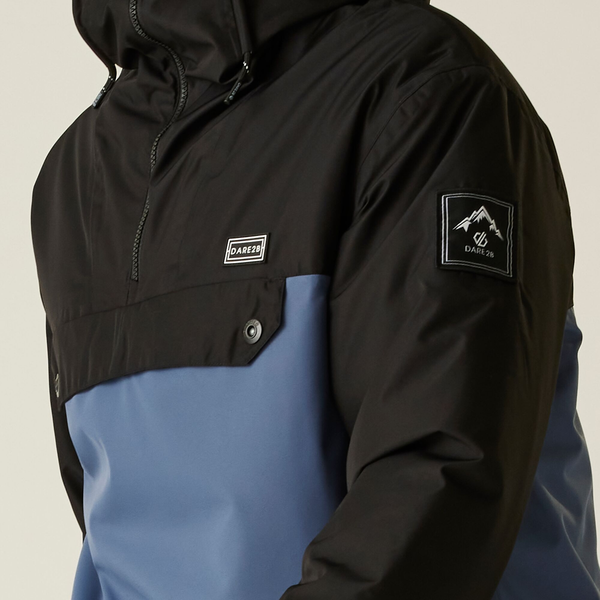 Dare 2B Mens Freeride II Colour Block Overhead Ski Jacket - Blue Indigo