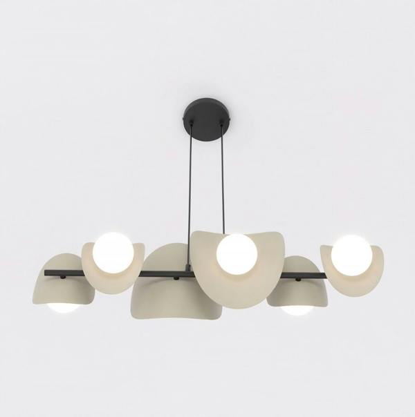 Emibig ELEMENTI Pendant lamp 6 x G9 Mocha with White Shade