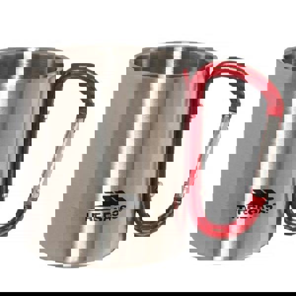 Trespass Bruski Carabiner Clip Travel Cup/Mug - Silver - 