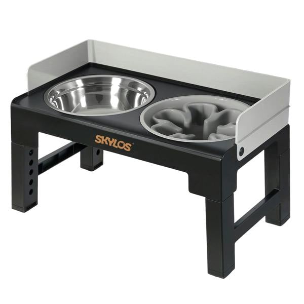 Skylos Raised Dog Bowls Elevated Pet Feeder 6 Height Slow Food Water Feeding