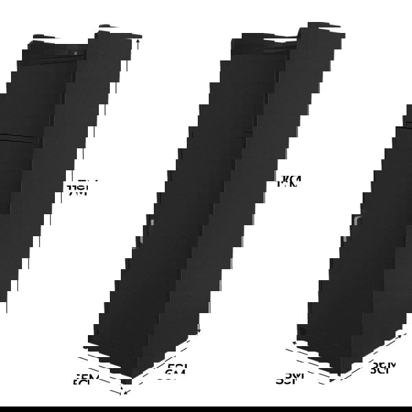 Monstershop Black Wooden Litter Bin & Tray Stand