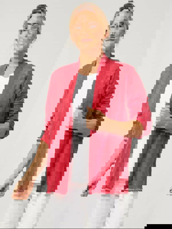 PennyPlain Cardi 3qs - Crimson