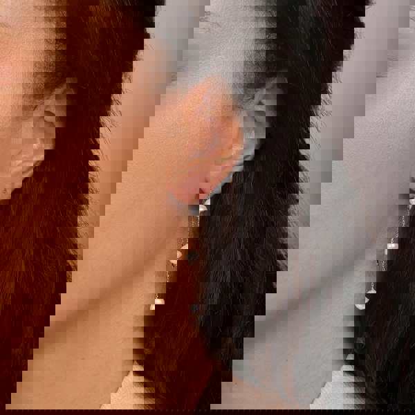 Gold Trip Triple Pearl Threader Earrings