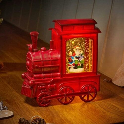 Samuel Alexander 17cm Battery Operated Light up SnowSwirl All Aboard! Christmas Decoration with LEDs