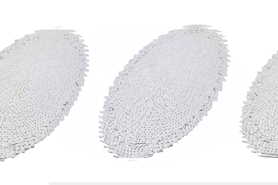 Crocheted rug NEBO | LIGHT GREY - Zuri House