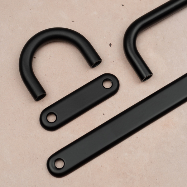 Handle & Home Matt Black Loop Cabinet Handles with Backplate