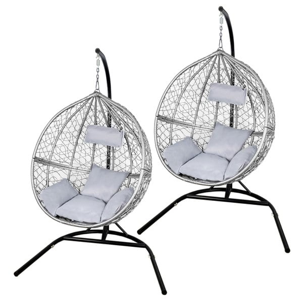 Jardi 2 Grey Egg Chairs