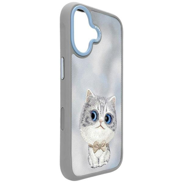 Nimmy Friends Nimmy Big Eye Cute Pet Silver Shaded Cat Case with MagSafe for iPhone 17 6.3" Grey Blue - N-XDY-IP17-023