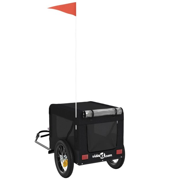Berkfield Dog Bike Trailer Black Oxford Fabric&Iron