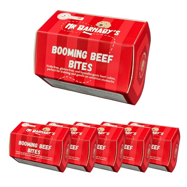 Mr Barnaby's Booming Beef Bites Dog Treats (Pack of 6)