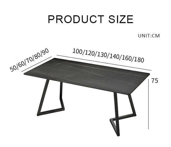 Sierra Office Desk, Sintered Stone with double desk home office