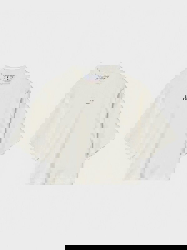 Off - White Off Stamp Ribbed Cropped Tee White/Black - Supplied FashionOFF WHITE