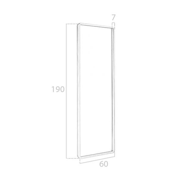 Angel Cerdá Rectangular Walnut Wall Mirror 3036