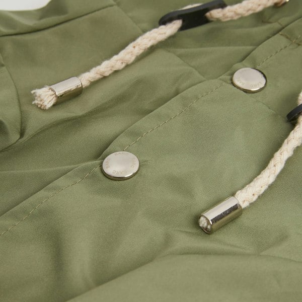 Silver Popper Fastened Green Dog Coat by Barc London