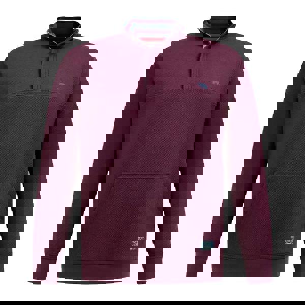 Duke Mens D555 Lancaster Quilted Quarter Zip Kingsize Sweatshirt - Burgundy