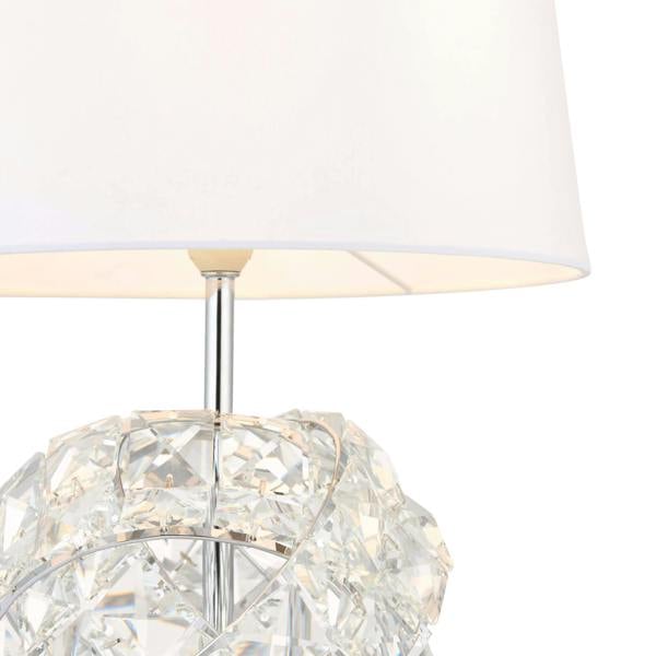 Pagazzi Lighting Monaco Chrome and Glass Table Lamp