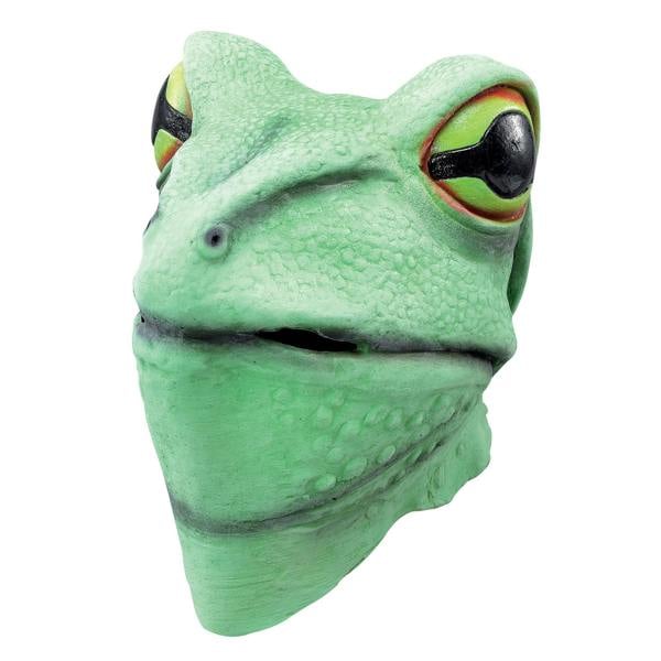 Bristol Novelty Unisex Adults Rubber Frog Mask - Green - 