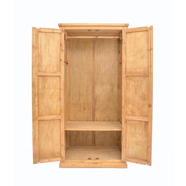 Cabinet Bits Lucca 2 Door Wardrobe Wood Knob