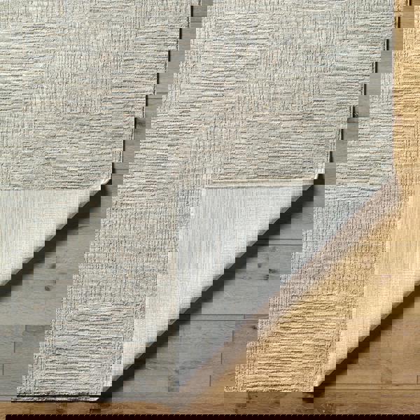 Livabliss Masterpiece-Modern Beige Grey Graphic Fringe Rug