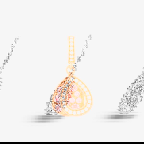 Rosa Lea 2 Teardrop Dangle Charm AM-THB032106