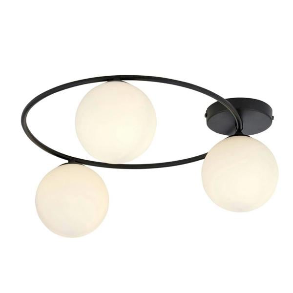 Emibig SOPRA Ceiling lamp  3 x E14 Black with White Shade