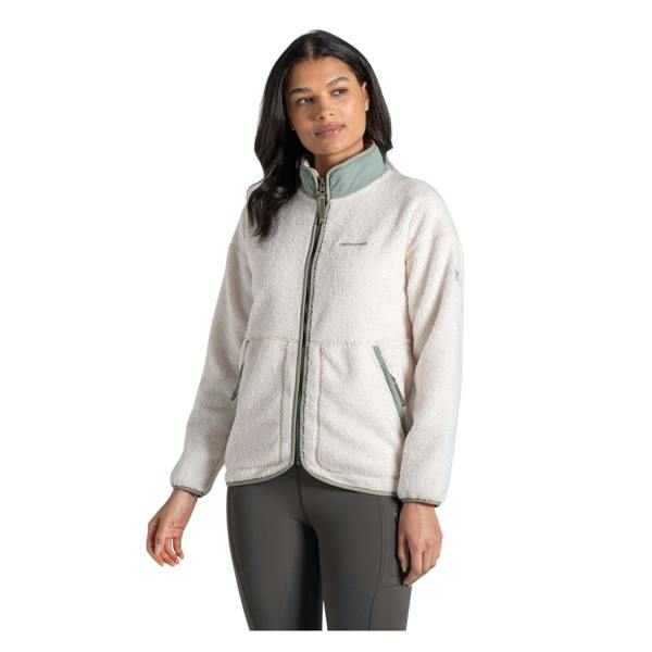 Craghoppers Womens/Ladies National Trust Avens Full Zip Fleece Jacket - Ecru - 