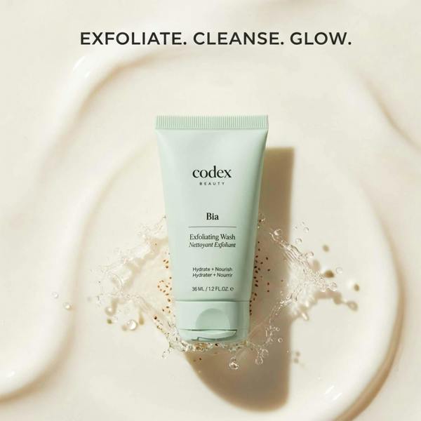 Aquarius Codex Labs Bia Exfoliating Wash Face Cleanser Gentle Scrub Travel Size 36ml