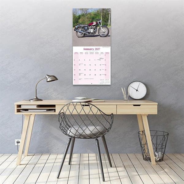 Classic British Bikes Calendar 2027, Wall Calendars, Month To View, Transport, Gift