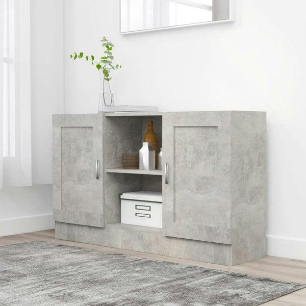 Berkfield Sideboard Concrete Grey 120x30.5x70 cm Engineered Wood