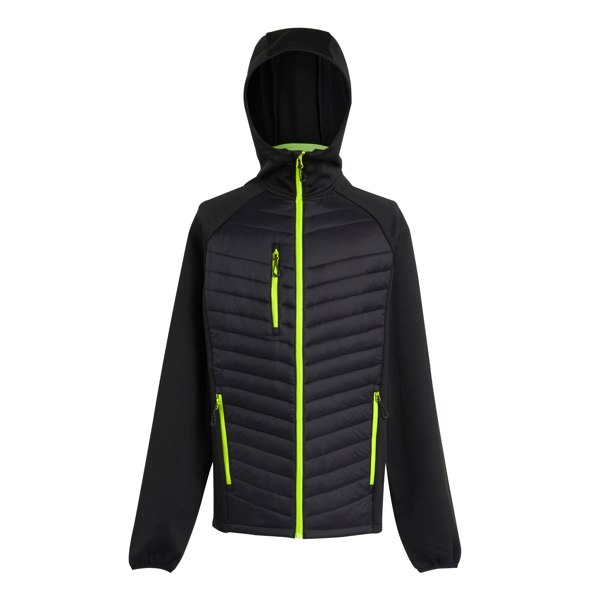 Regatta Men's Navigate Quilted Hybrid Jacket - Black/Lime Green