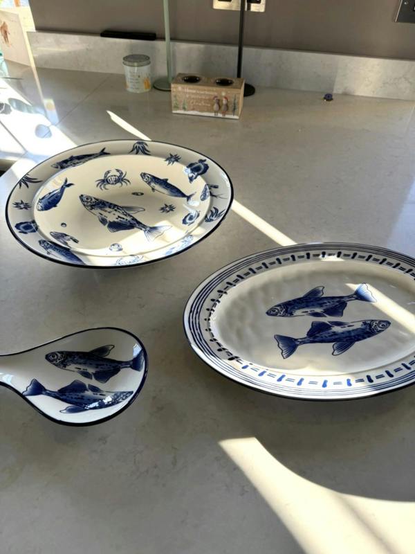 Verano Spanish Ceramics Ocean Fish - Large Serving Dish