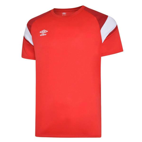 Umbro Mens Training Jersey - Vermillion/Chili Pepper Red/Brilliant White - 