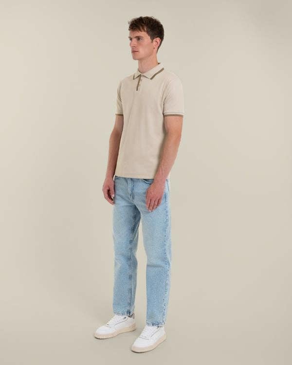 Larsson & Co Broder - Rib Polo Shirt With Tonal Tipping