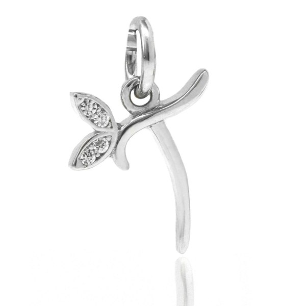 Say It With Winged Initial Charm - Sterling Silver