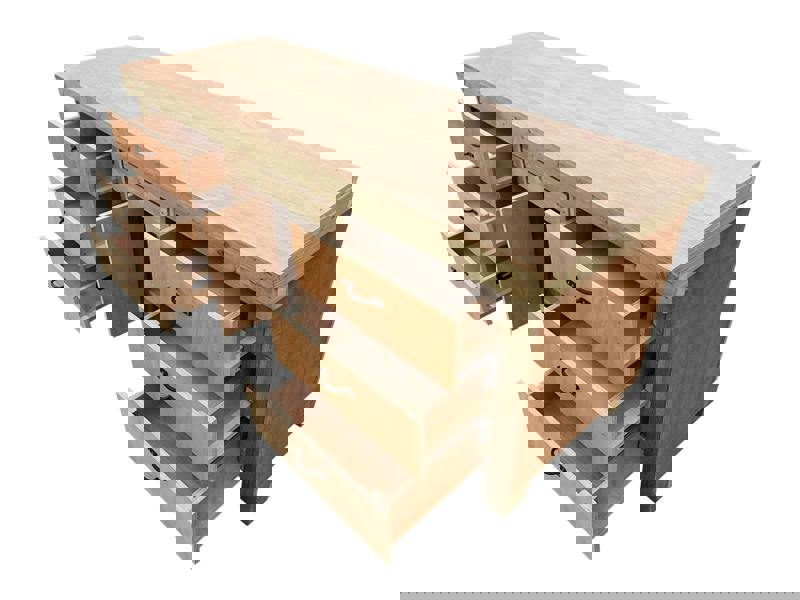 Arbor Garden Solutions Wooden Eucalyptus hardwood top workbench with drawers and functional lockable cupboard (V.5)