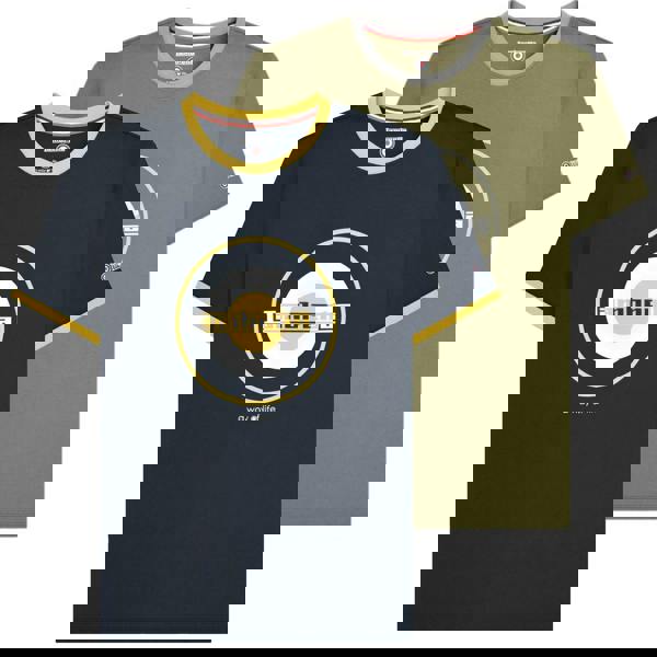 Lambretta Mens Target Ringer Casual Retro SKA Ringer Logo T-Shirt